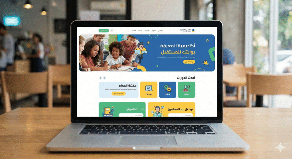 تصميم موقع الكتروني تعليمي